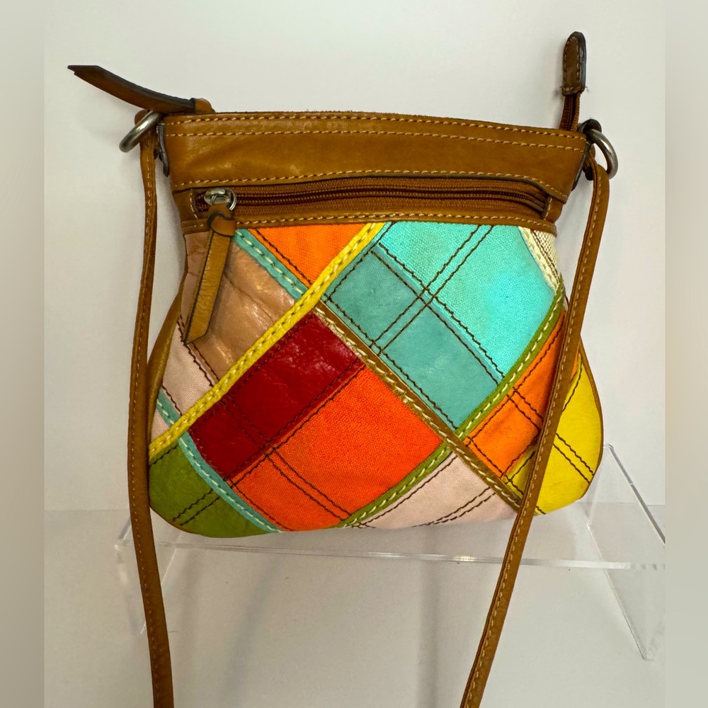 Fossil Multicolor Patchwork Crossbody Bag